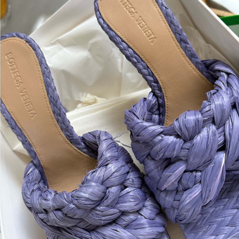 Bottega Veneta Purple Braided Mules